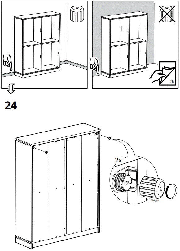 IKEA AA-2352858-2-100 LANESUND Bookcase Grey Brown-FIG19