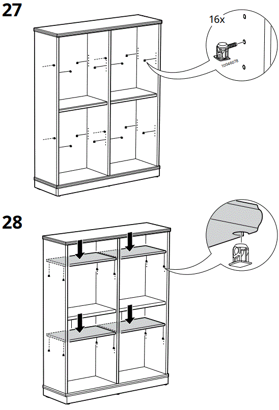 IKEA AA-2352858-2-100 LANESUND Bookcase Grey Brown-FIG22