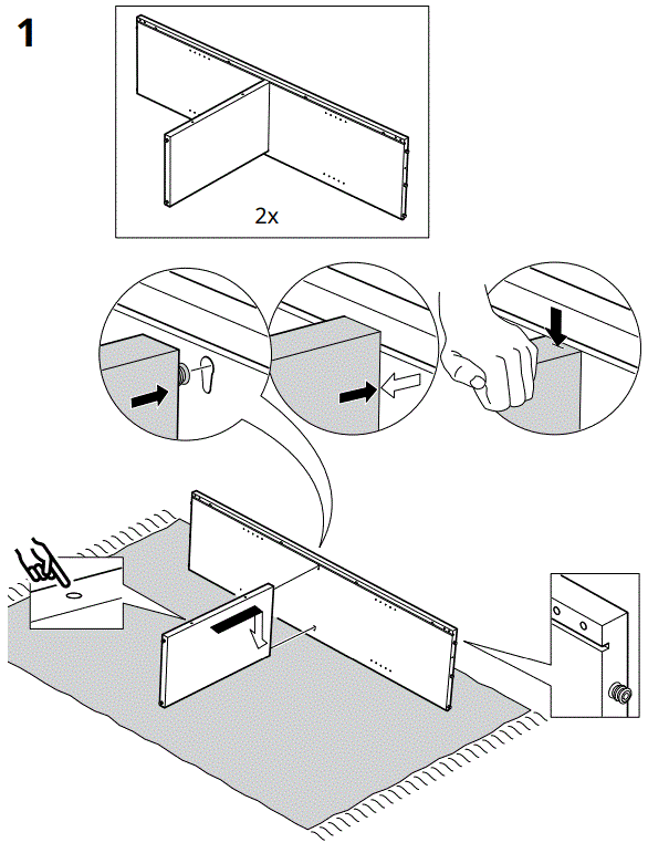 IKEA AA-2352858-2-100 LANESUND Bookcase Grey Brown-FIG4