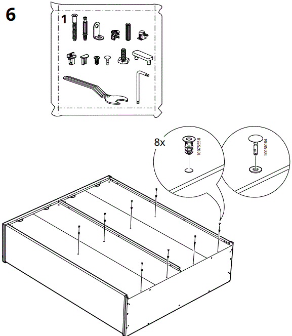 IKEA AA-2352858-2-100 LANESUND Bookcase Grey Brown-FIG8