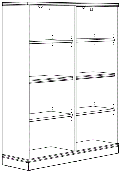 IKEA AA-2352858-2-100 LANESUND Bookcase Grey Brown-PRODUCT