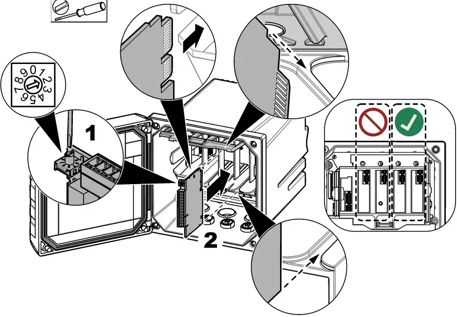 Conductivity module slots