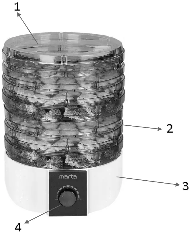 marta Electric Food Dryer Parts List