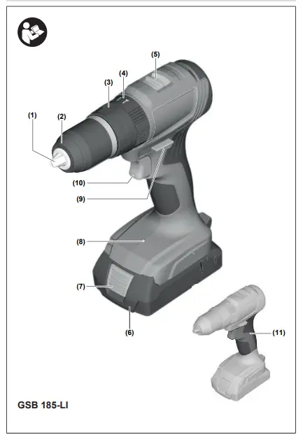 BOSCH GSR 185-LI Professional Cordless Drill-Driver - Fig 1