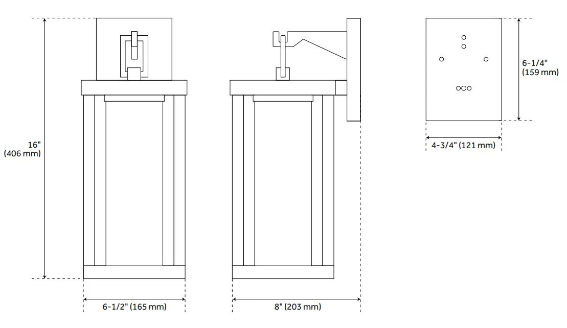 SIGNATURE HARDWARE 944718 Topping Outdoor Entrance Wall Sconce Single LED Light - Fig 2