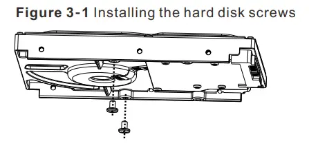 SUNELL SN-NVRxxxxE1 1HDD NVR Network Video Recorder - hard disk screws
