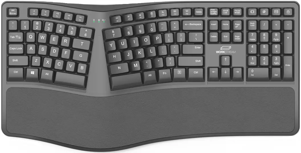 WORKSTREAM-44520-Wireless-Split-Ergonomic-110-Keys-Keyboard-PRO