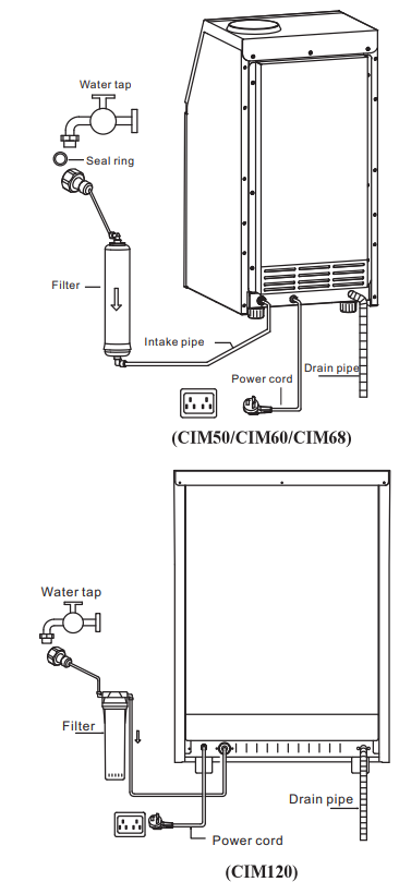 Adexa CIM68 Ice Maker - Digaram 1