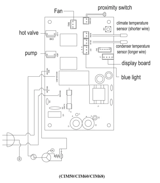 Adexa CIM68 Ice Maker - Digaram