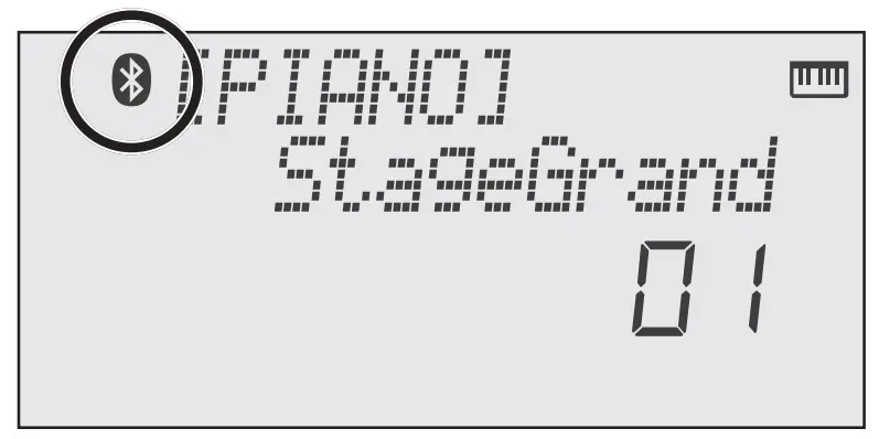 Roland GO KEYS 61 Key Piano - Bluetooth logo appears