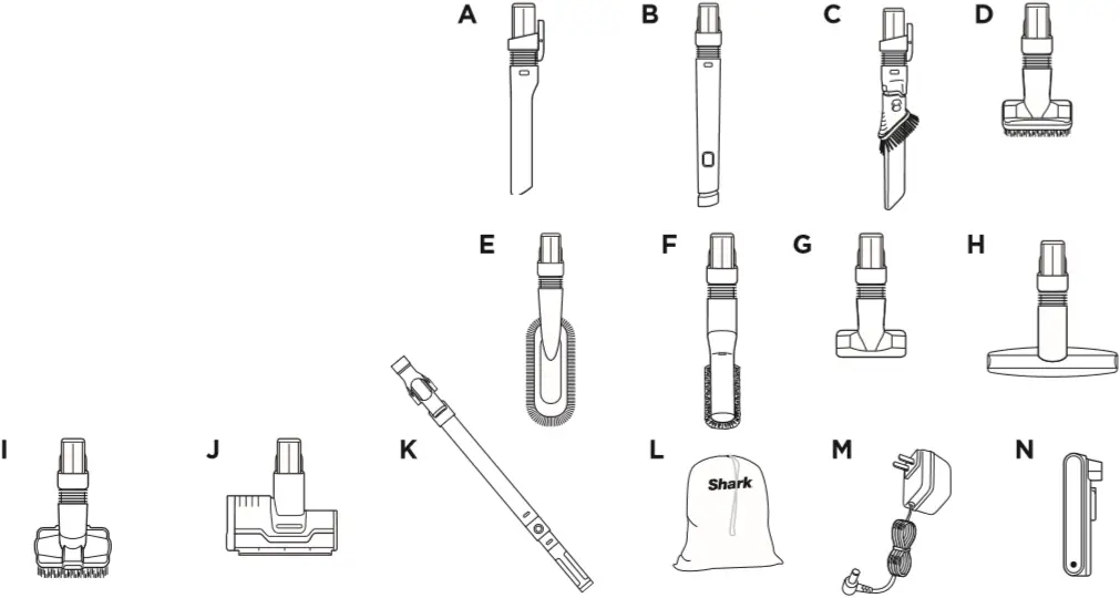 Shark IZ500 - ADDITIONAL ACCESSORIES
