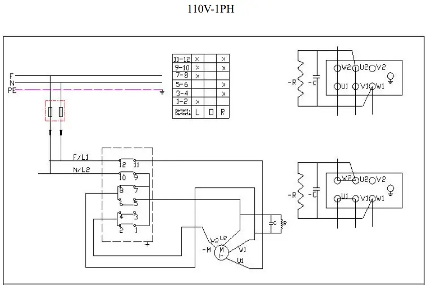 TOOLOTS Tire Changer - Diagram