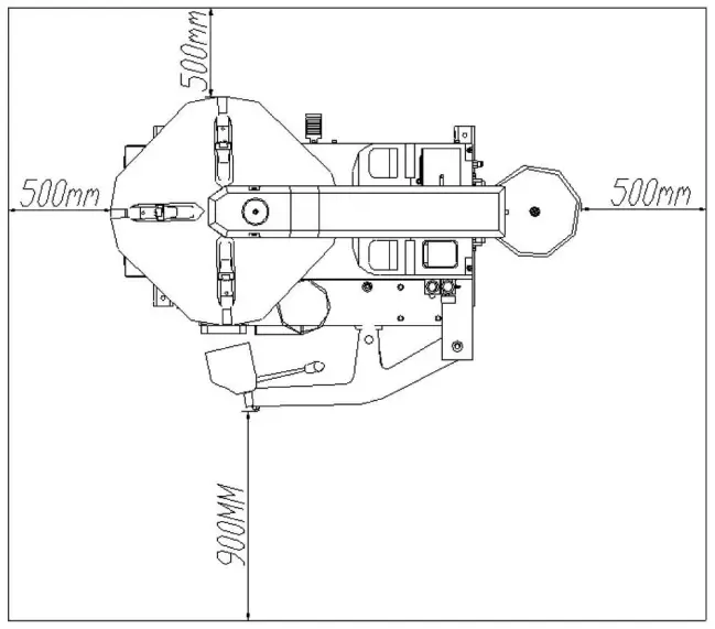 TOOLOTS Tire Changer - Space Required