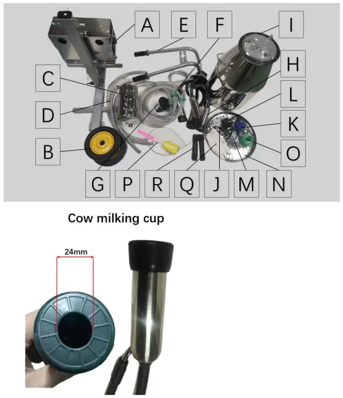 VEVOR 9JYZ-1 Electric Cow Milking Machine-FIG4