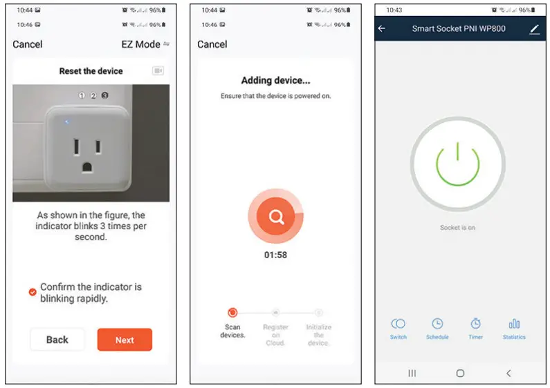 PNI WP800 SmartHome Wifi Programmable Smart Plug - control through