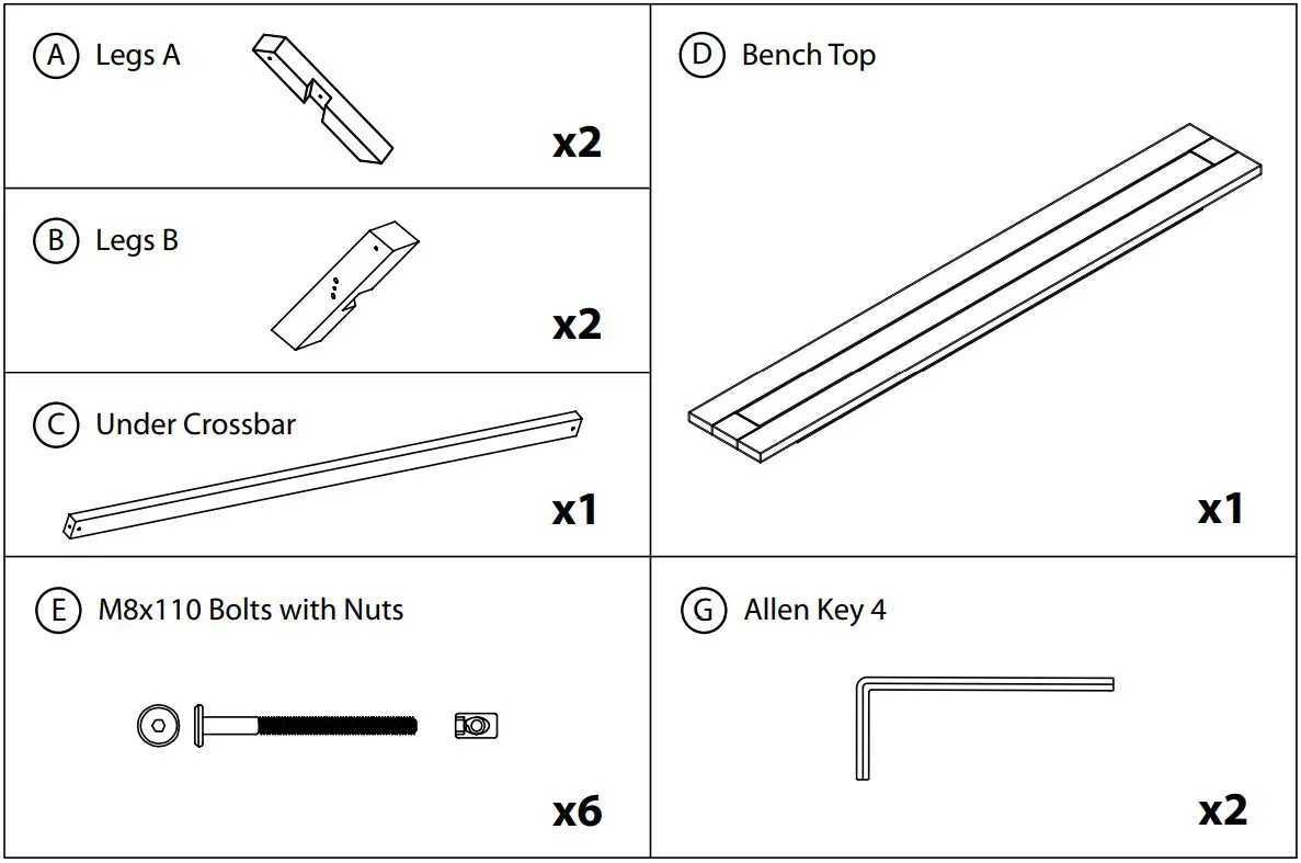 KETTLER HUC23381 Cora Bench 230cm - fig 2