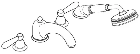 hansgrohe Carlton Bath Mixer with Lever Handles - overview 12