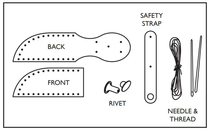 tandy B801 Knife Sheath Kit - KIT PARTS
