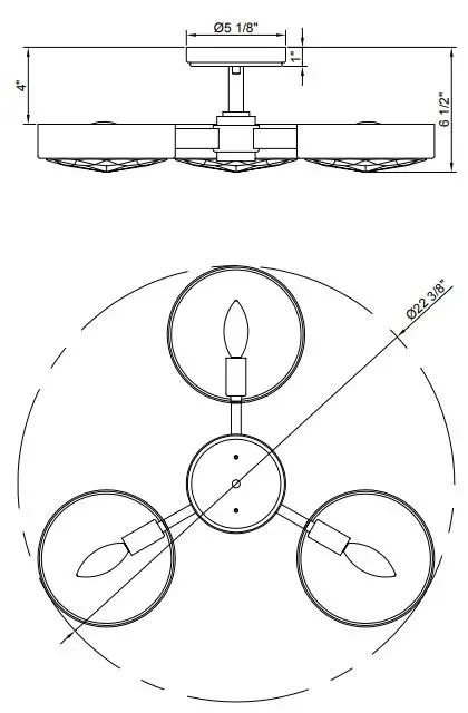 CRYSTORAMA-ORS-733-MG-Orson-Three-Light-Ceiling-Mount-fig-1