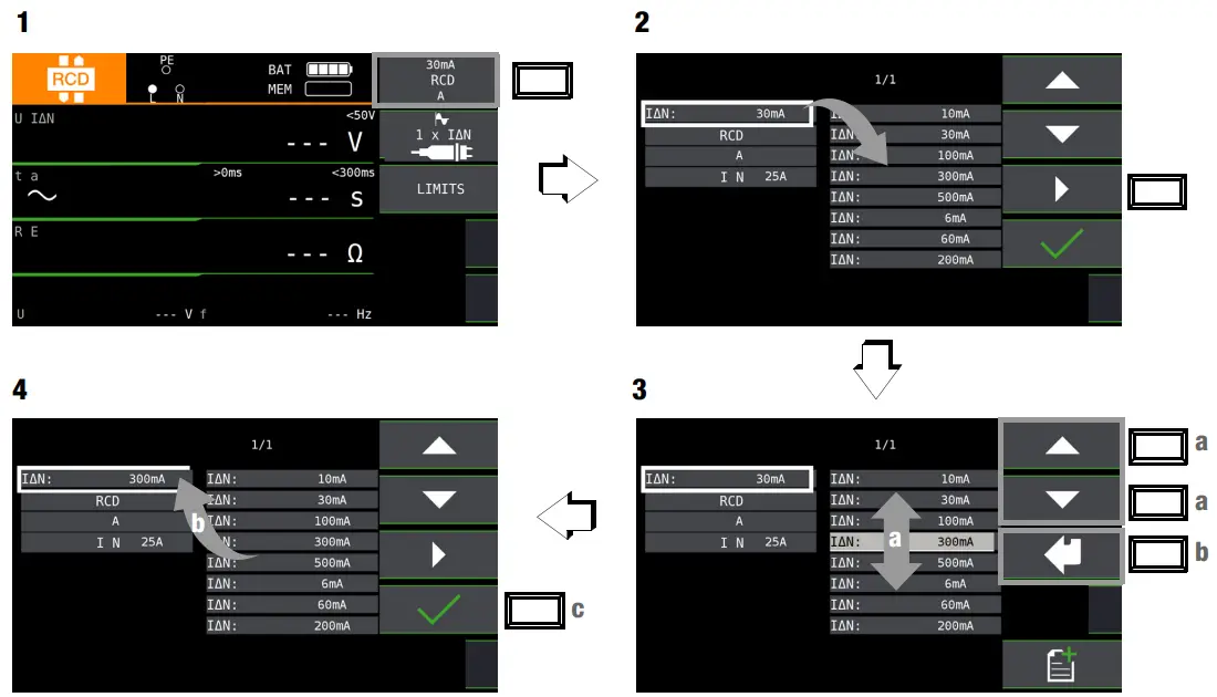 GOSSEN METRAWATT PROFITEST MF Series Tester - Parameter