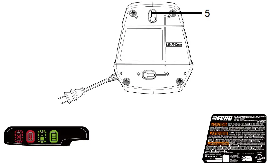 ECHO LC 56V2AAB eFORCE 56 Volt Standard Battery Charger - DESCRIPTION 2