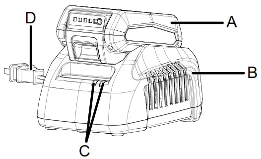 ECHO LC 56V2AAB eFORCE 56 Volt Standard Battery Charger - OPERATION 1