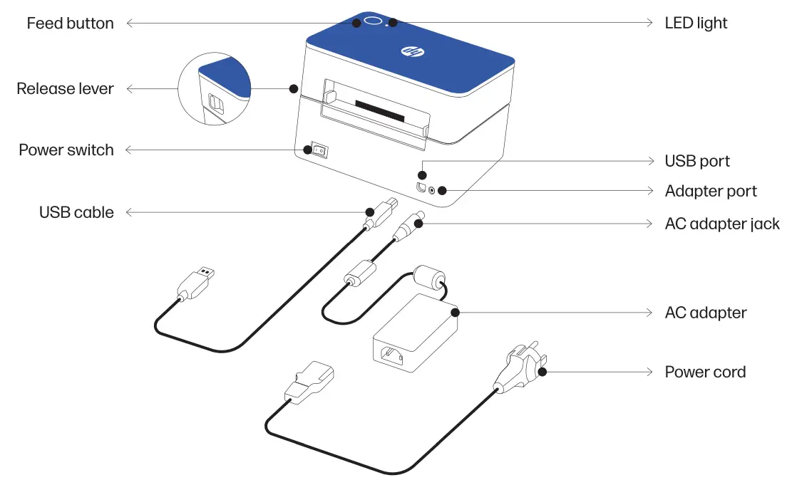 HPKE103 Thermal Label Printer - product overview