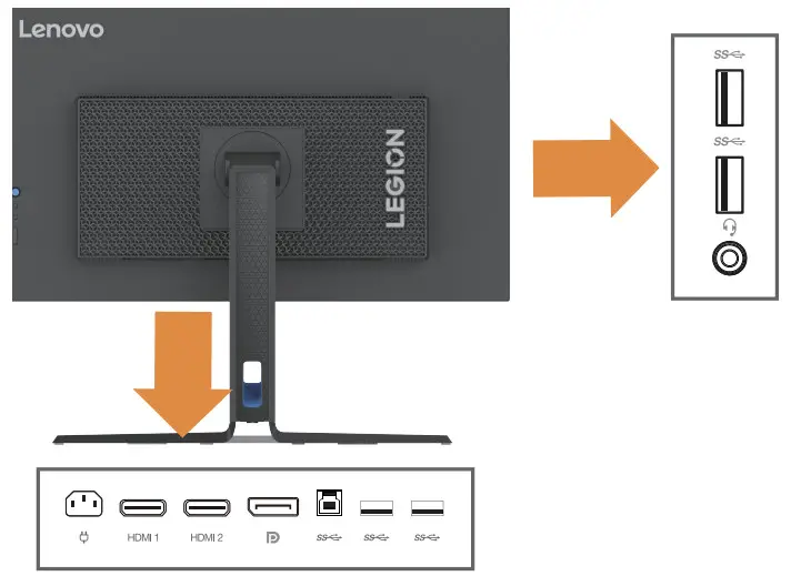 Lenovo F23270QY0 Monitor - below icon indication