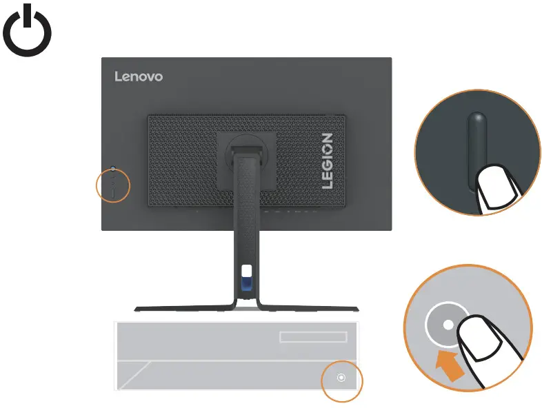 Lenovo F23270QY0 Monitor - monitor and the computer