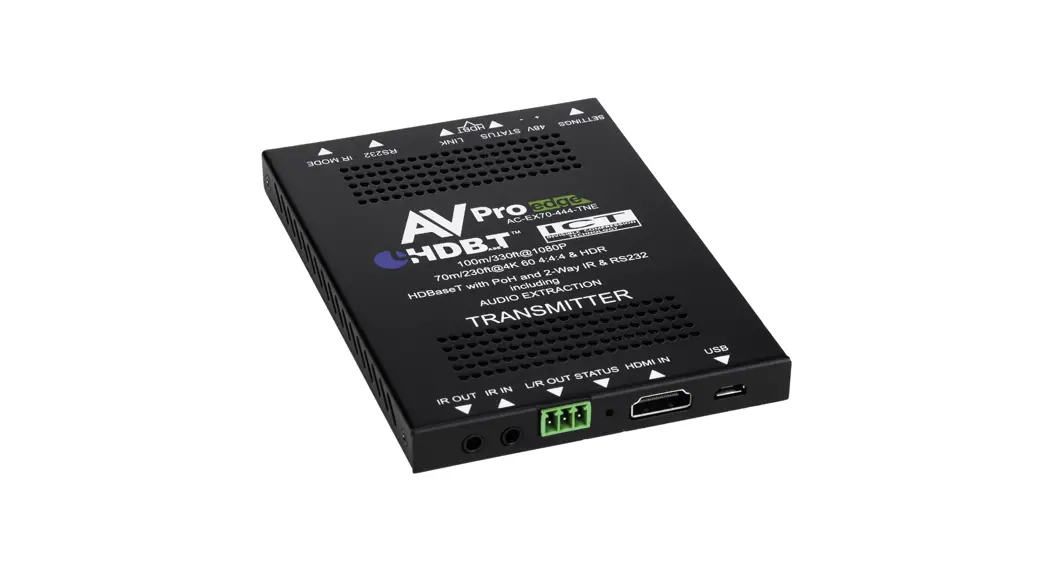 Avpro Edge Ac-ex70-444-tne Ultra Slim 70m 4k60 Hdr Hdbaset Extender User Guide
