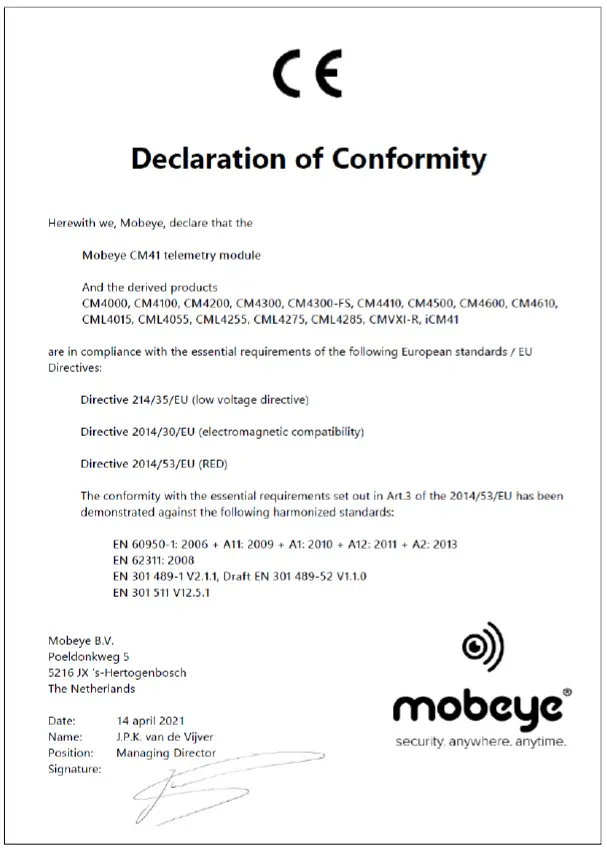 mobeye CM4300 WaterGuard 11