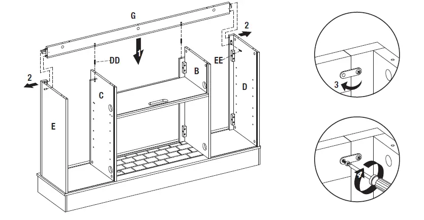 HOME DECORATORS COLLECTION 1361FM-26-353 Bramble Mesh Sliding Barn Door Electric Fireplace-fig-11