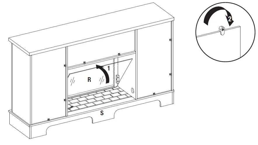 HOME DECORATORS COLLECTION 1361FM-26-353 Bramble Mesh Sliding Barn Door Electric Fireplace-fig-16