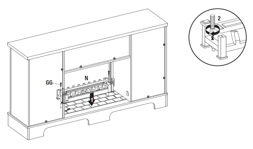 HOME DECORATORS COLLECTION 1361FM-26-353 Bramble Mesh Sliding Barn Door Electric Fireplace-fig-17