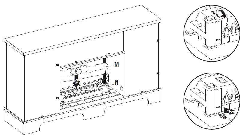 HOME DECORATORS COLLECTION 1361FM-26-353 Bramble Mesh Sliding Barn Door Electric Fireplace-fig-18