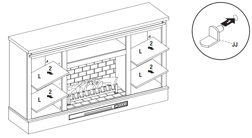 HOME DECORATORS COLLECTION 1361FM-26-353 Bramble Mesh Sliding Barn Door Electric Fireplace-fig-21