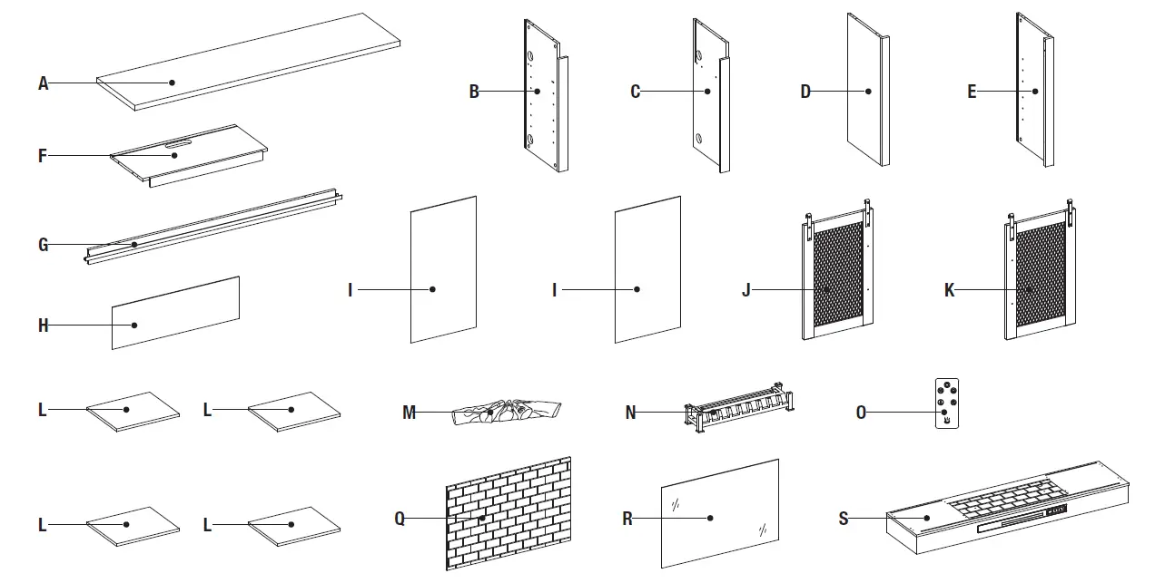HOME DECORATORS COLLECTION 1361FM-26-353 Bramble Mesh Sliding Barn Door Electric Fireplace-fig-4