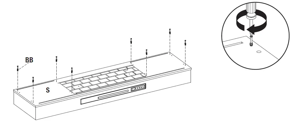 HOME DECORATORS COLLECTION 1361FM-26-353 Bramble Mesh Sliding Barn Door Electric Fireplace-fig-7