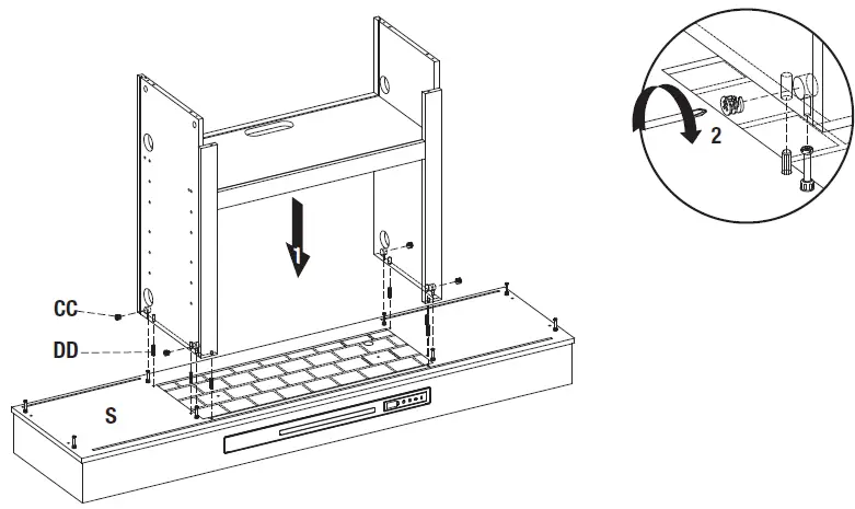 HOME DECORATORS COLLECTION 1361FM-26-353 Bramble Mesh Sliding Barn Door Electric Fireplace-fig-8