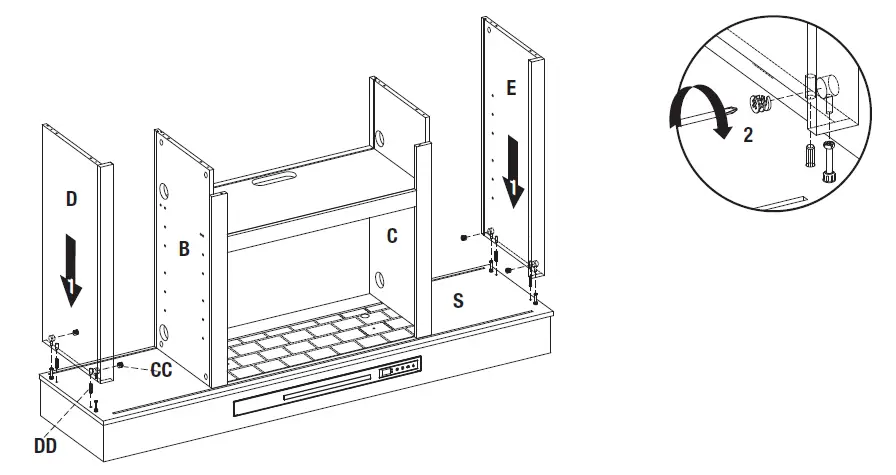 HOME DECORATORS COLLECTION 1361FM-26-353 Bramble Mesh Sliding Barn Door Electric Fireplace-fig-9