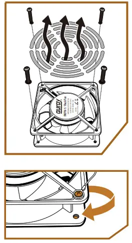 auray RKFN-1 Rack Fan with Power Cord - auray RKFN-1 Rack Fan with Power Cord