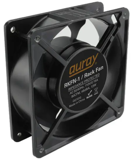 auray RKFN-1 Rack Fan with Power Cord