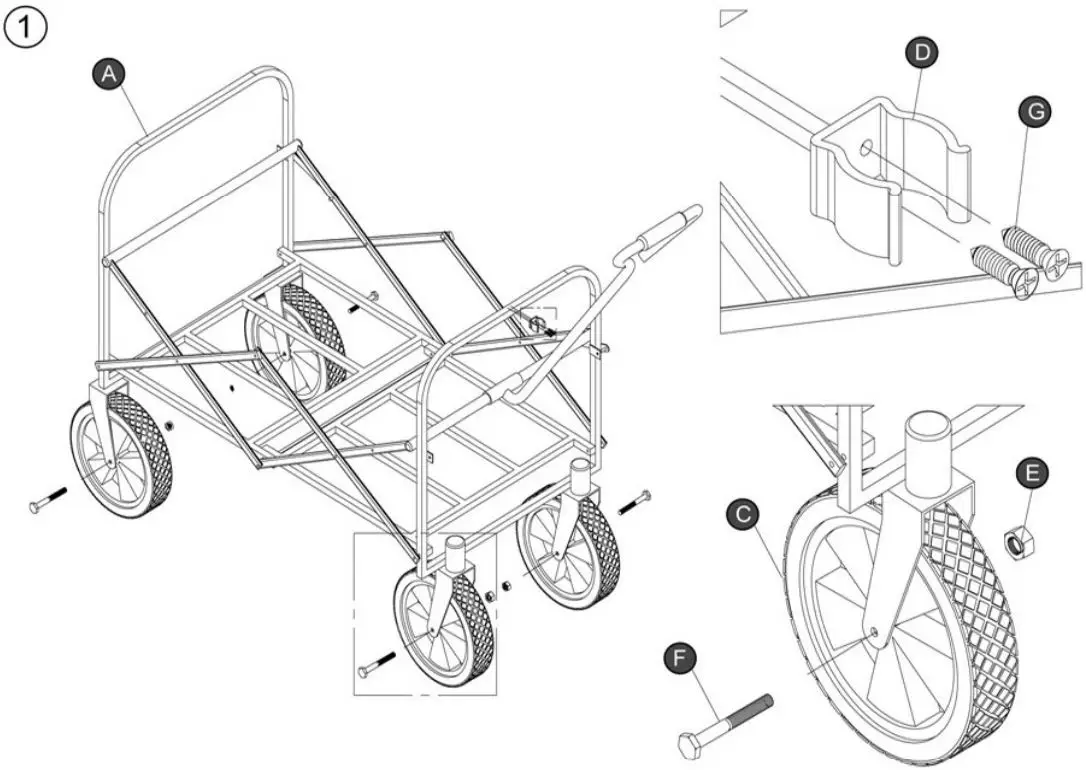 UNBRANDED-KTDGCP82504-Steel-Collapsible-Folding-Fabric-Outdoor-Utility-Wagon-Garden-Cart-FIG-2