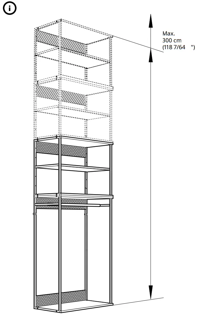 IKEA AA 2163858 7 101 PLATSA Flat Rack for Clothes White - Fig13