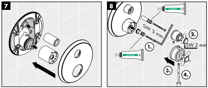 hansgrohe AXOR CITTERIO Concealed Thermostat with Shut Off Valve - fig 1
