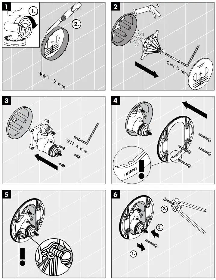 hansgrohe AXOR CITTERIO Concealed Thermostat with Shut Off Valve - fig 2