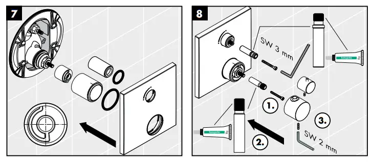 hansgrohe AXOR CITTERIO Concealed Thermostat with Shut Off Valve - fig 3