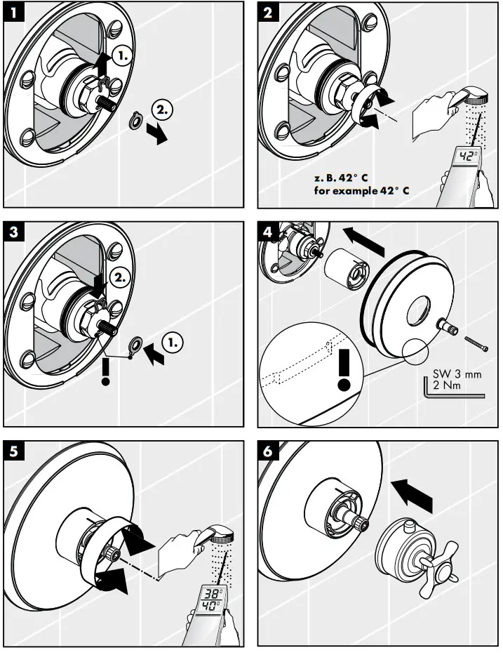 hansgrohe AXOR CITTERIO Concealed Thermostat with Shut Off Valve - fig 4