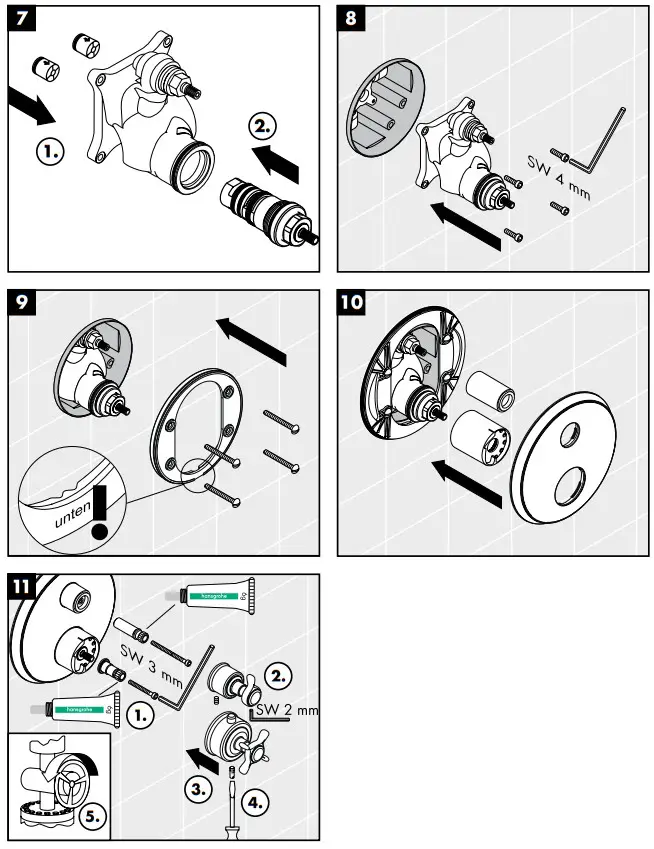 hansgrohe AXOR CITTERIO Concealed Thermostat with Shut Off Valve - fig 6