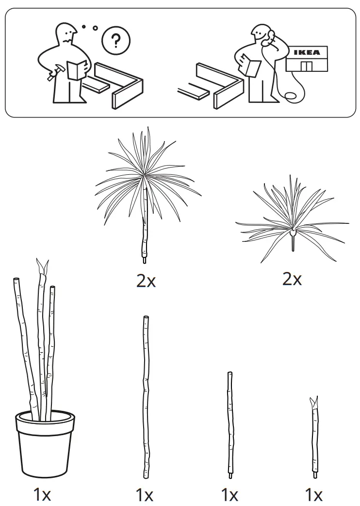 IKEA AA 2350481 1 FEJKA Artificial Potted Plant  - Figure